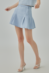 [B1F1] Liley Mini A-Line Denim Skirt