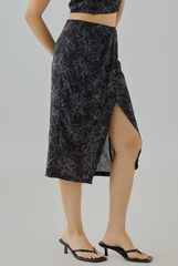 Eloise Floral Printed Pencil Skirt