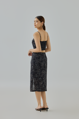 Eloise Floral Printed Pencil Skirt