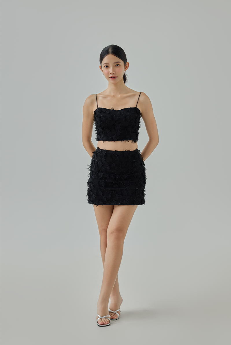 Ariana Feather Mini Skirt