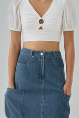 Mia Denim Cargo Skirt