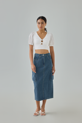 Mia Denim Cargo Skirt