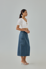 Mia Denim Cargo Skirt