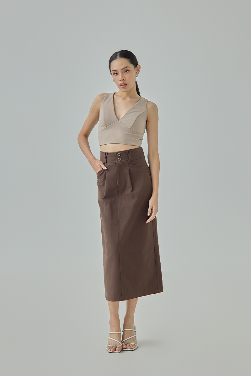 Harper Tailored Midi Skirt