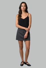 Esme High-Waist Utility Mini Skirt