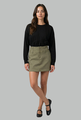 Esme High-Waist Utility Mini Skirt