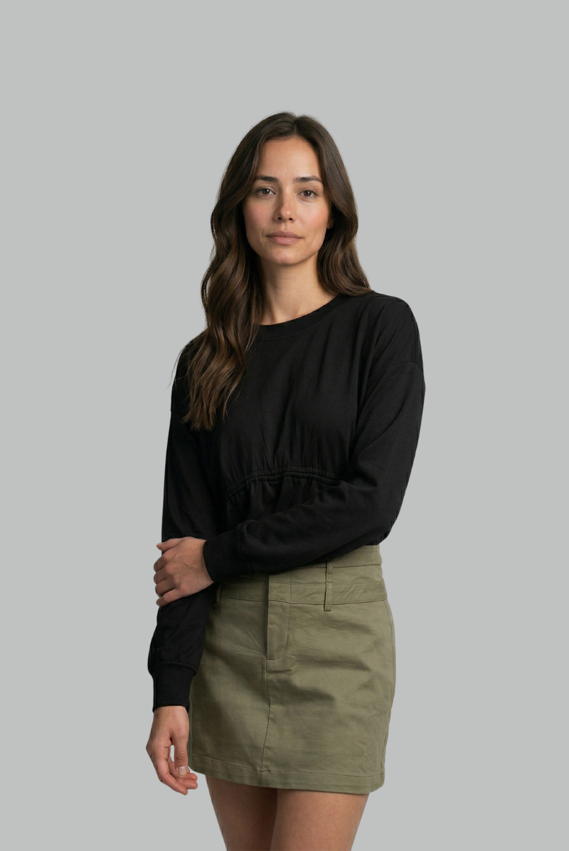 Esme High-Waist Utility Mini Skirt