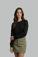 Esme High-Waist Utility Mini Skirt
