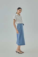Myla Denim Wrap Midi Skirt
