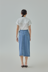 Myla Denim Wrap Midi Skirt
