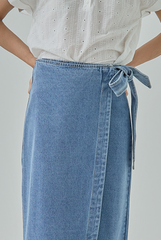 Myla Denim Wrap Midi Skirt