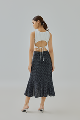 Mira Ruched Midi Skirt