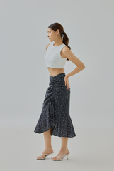 Mira Ruched Midi Skirt