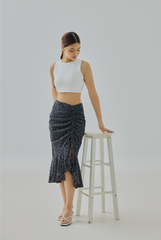 Mira Ruched Midi Skirt