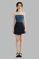 Mirelle Wrap Pleated Skirt