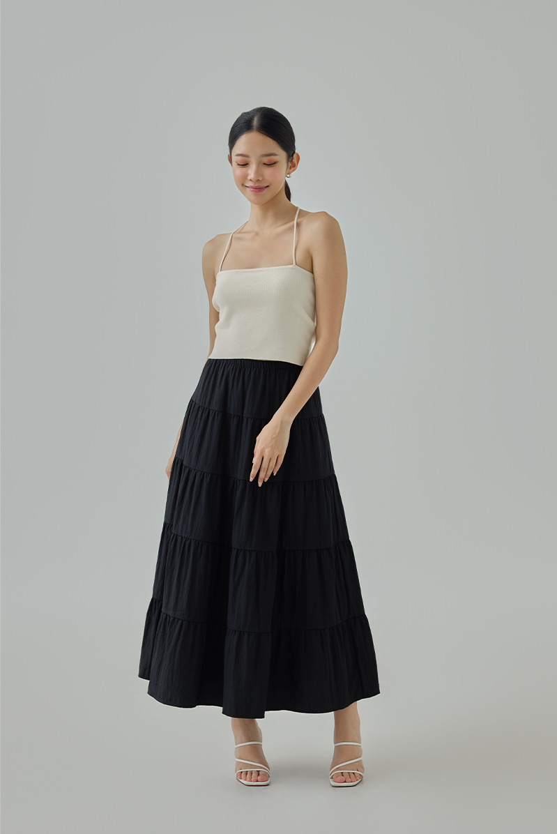 Octina Tiered Midi Skirt