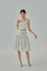 Elara Floral Embroidered Skirt