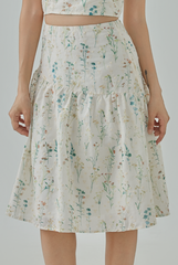 Elara Floral Embroidered Skirt