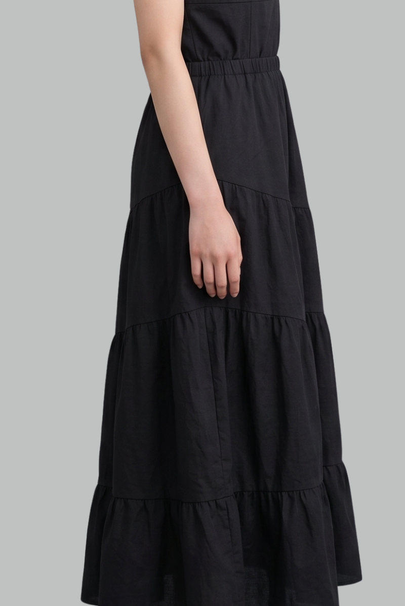 Emilia Asymmetrical Tiered Maxi Skirt