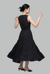 Emilia Asymmetrical Tiered Maxi Skirt