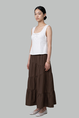 Emilia Asymmetrical Tiered Maxi Skirt