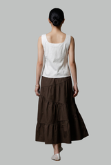 Emilia Asymmetrical Tiered Maxi Skirt