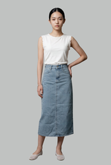 Sienna Classic Denim Midi Skirt