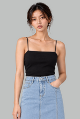 Zadie Side-Slit Denim Midi Skirt