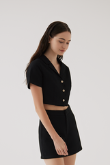 Sammy High Waisted Shorts in Black
