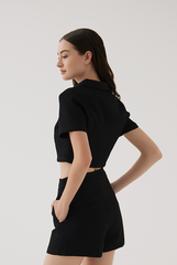 Sammy High Waisted Shorts in Black