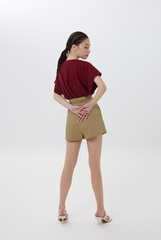 Tilly High Waisted Box Pleat Shorts