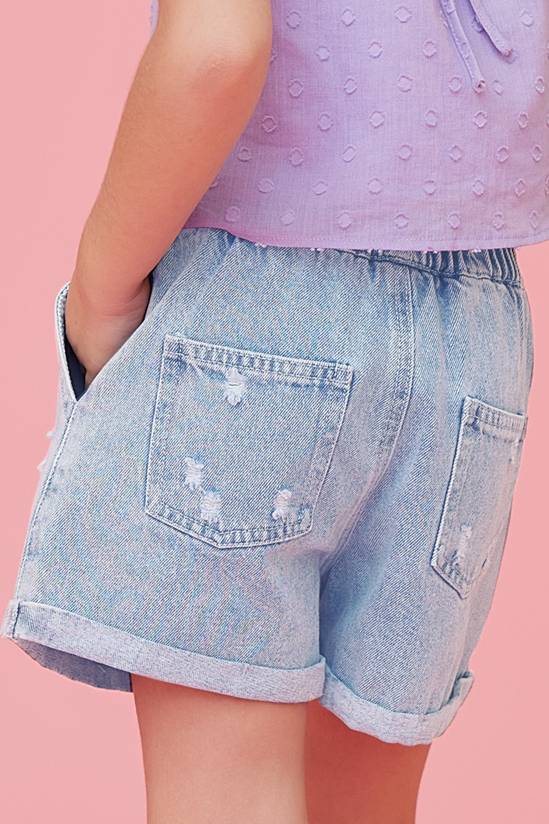 KIDS Indie Denim Shorts in Denim Blue