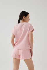 Cadey Elasticated Shorts in Pink