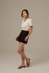 Fina Patch Pocket Shorts in Black