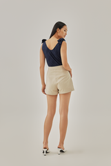 Fina Patch Pocket Shorts in Rice