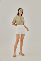 Fina Patch Pocket Shorts in White