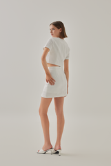 Laina A-Line Skort in White