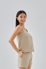 Vereen High Waist Shorts in Khaki