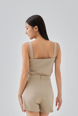 Vereen High Waist Shorts in Khaki