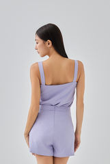 Vereen High Waist Shorts in Light Purple