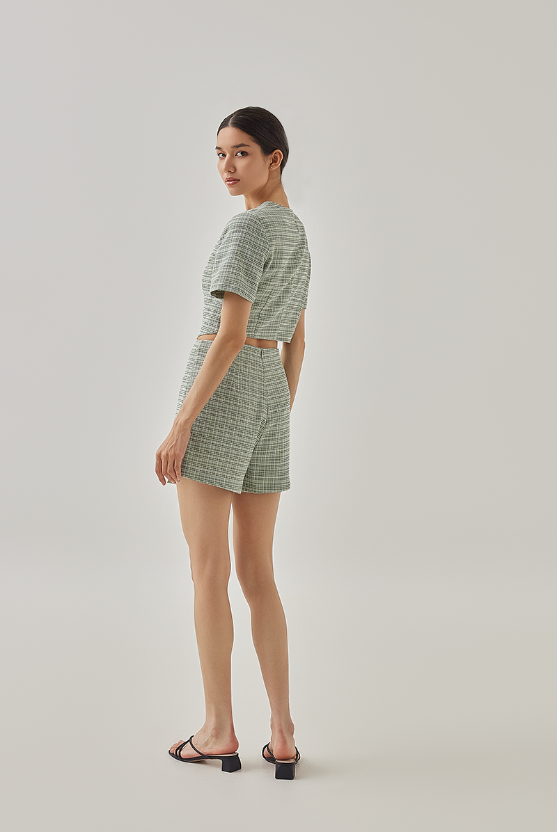 Reva Tweed Skorts in Jade
