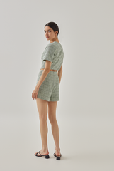 Reva Tweed Skorts in Jade