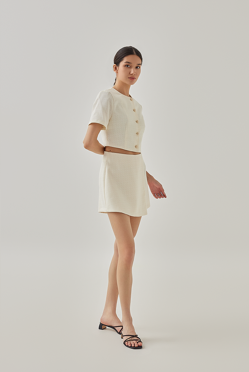 Reva Tweed Skorts in White