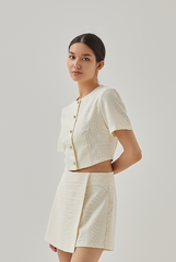 Reva Tweed Skorts in White