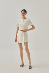 Reva Tweed Skorts in White