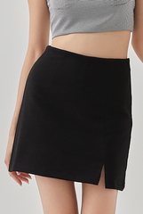 Kandice Mini Pencil Skort in Black