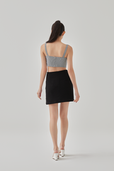 Kandice Mini Pencil Skort in Black