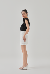 Kandice Mini Pencil Skort in White