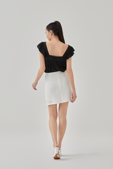 Kandice Mini Pencil Skort in White