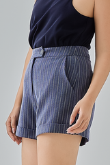 [B1F1] Manny Striped Folded Hem Shorts